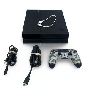 Sony Playstation 4 CUH-1115A PS4 Console Camo Controller FOR PARTS BLUE SCREEN